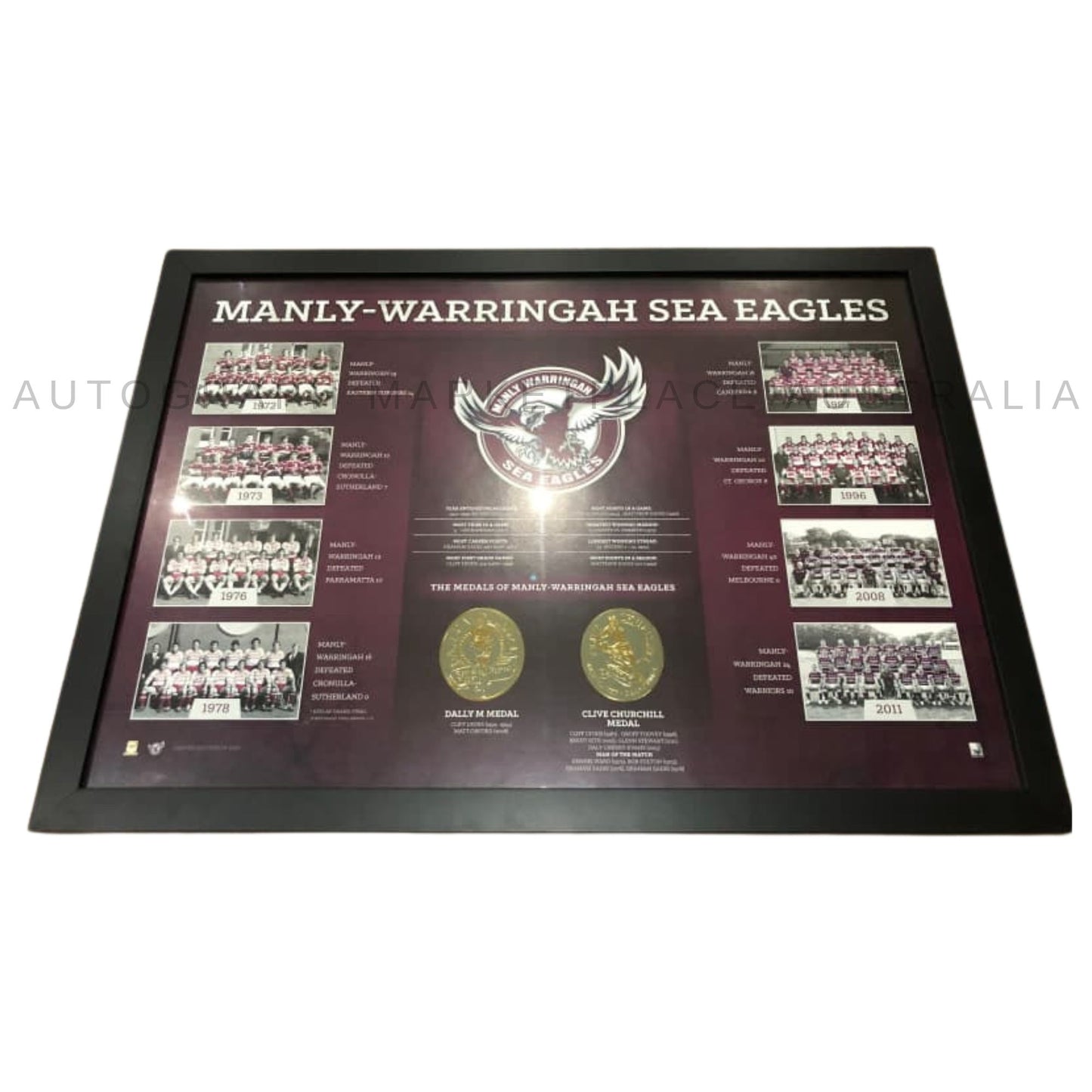 Brand New Framed Manly Warringah NRL Rugby League Memorabilia Print