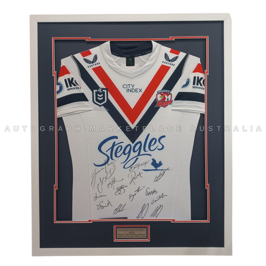 2024 Sydney Roosters Framed Signed Jersey - Authentic NRL Rugby League Memorabilia