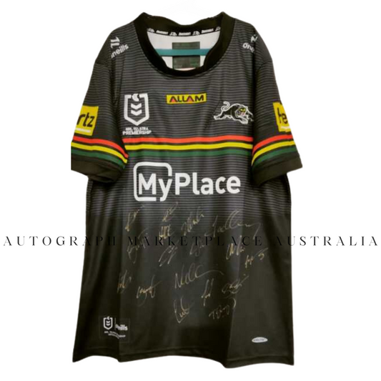 Penrith Panthers Signed 2024 Premiership NRL Jersey (Gold Pen)