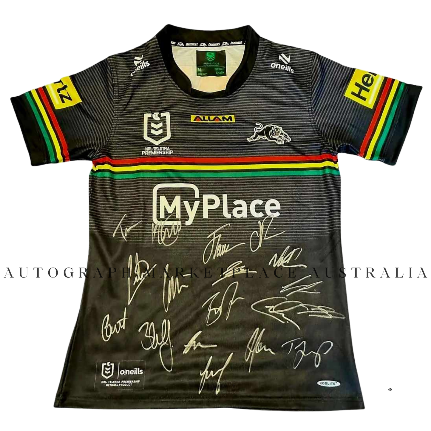 Penrith Panthers Signed 2024 Premiership NRL Jersey (Silver Pen)