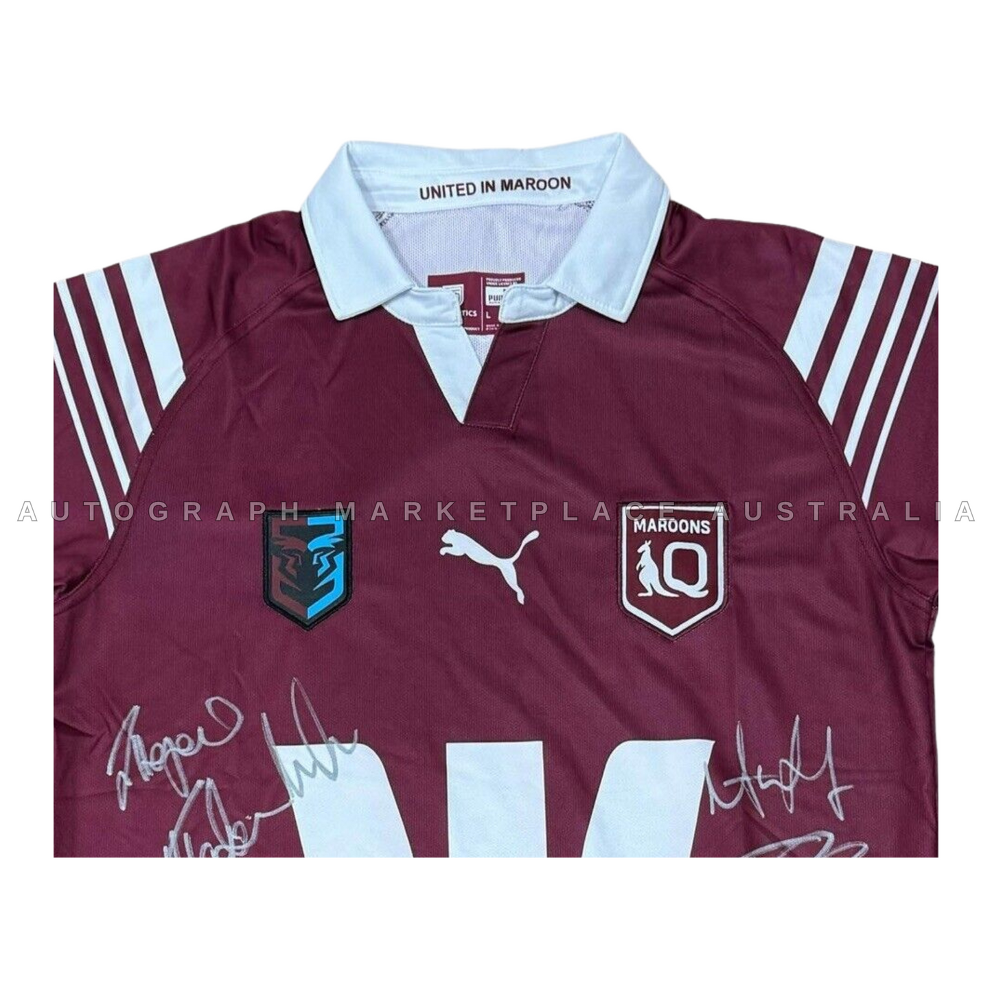 2024 Queensland Maroons Team Signed State of Origin Jersey with COA *Walsh*