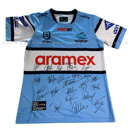 Cronulla Sharks Signed 2024 NRL Rugby League Jersey