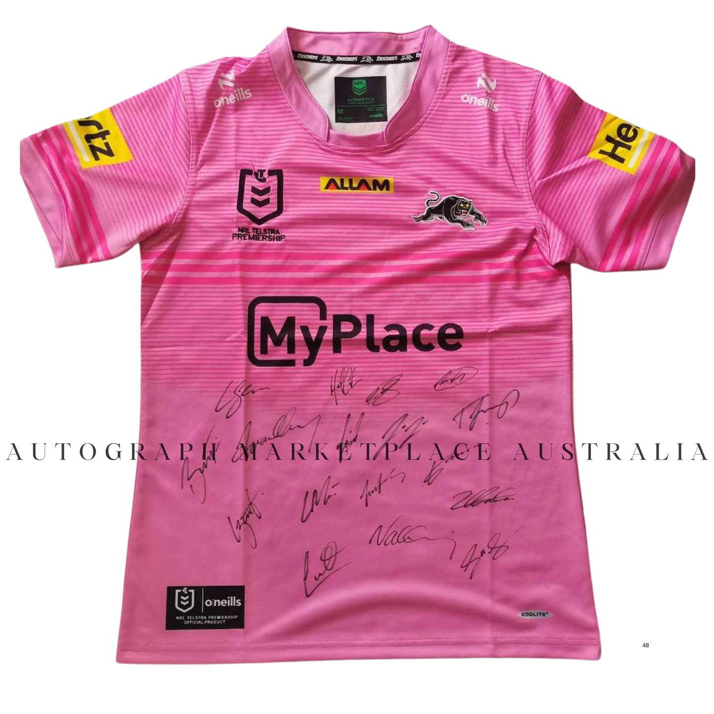 Penrith Panthers Signed 2024 NRL Pink Jersey