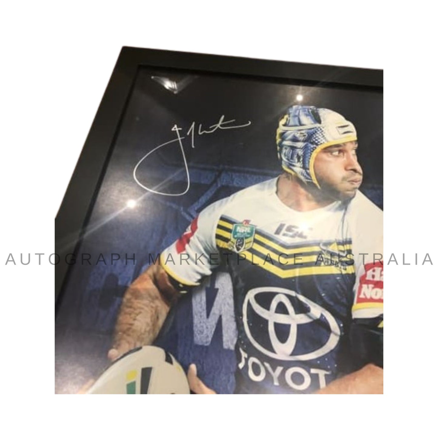 Limited Edition Jonathan Thurston signed 2014 Dally M framed print