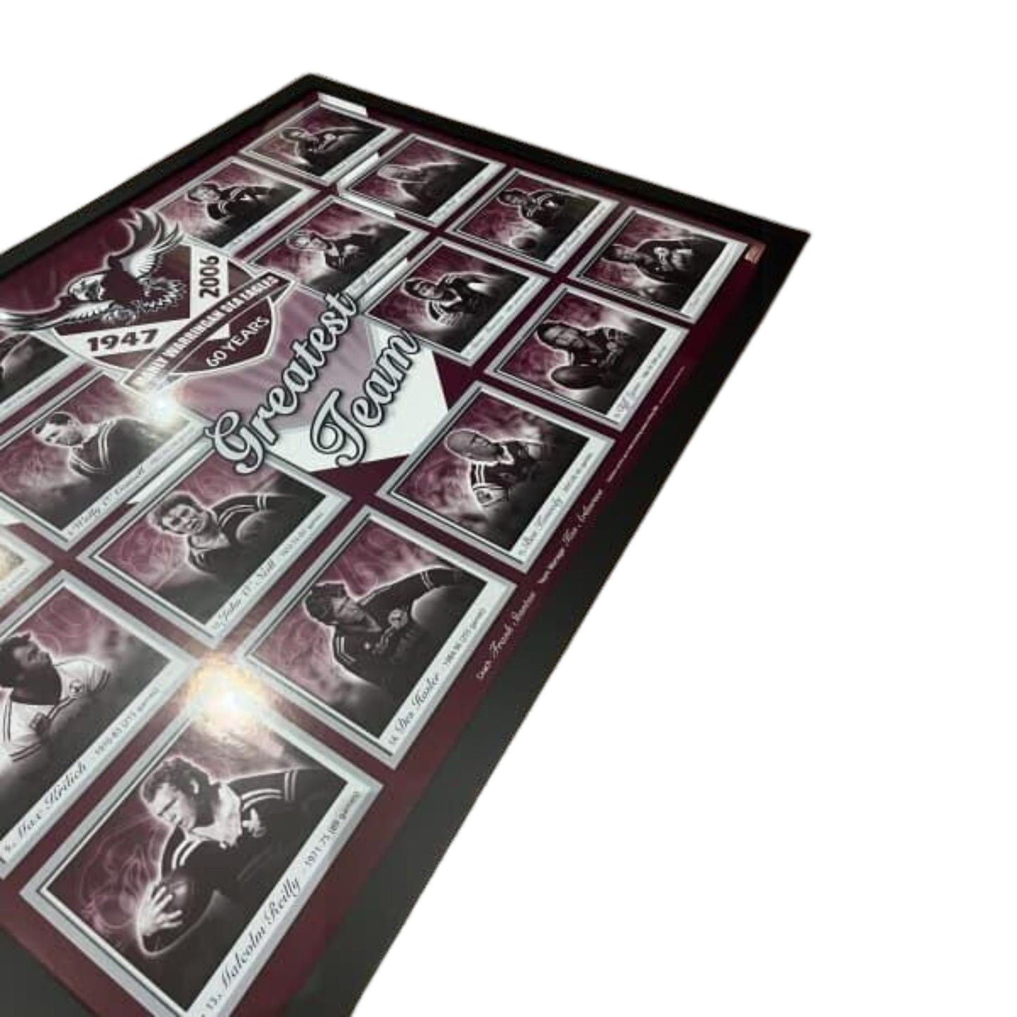 RARE Manly Warringah Sea Eagles 60 years greatest team frame