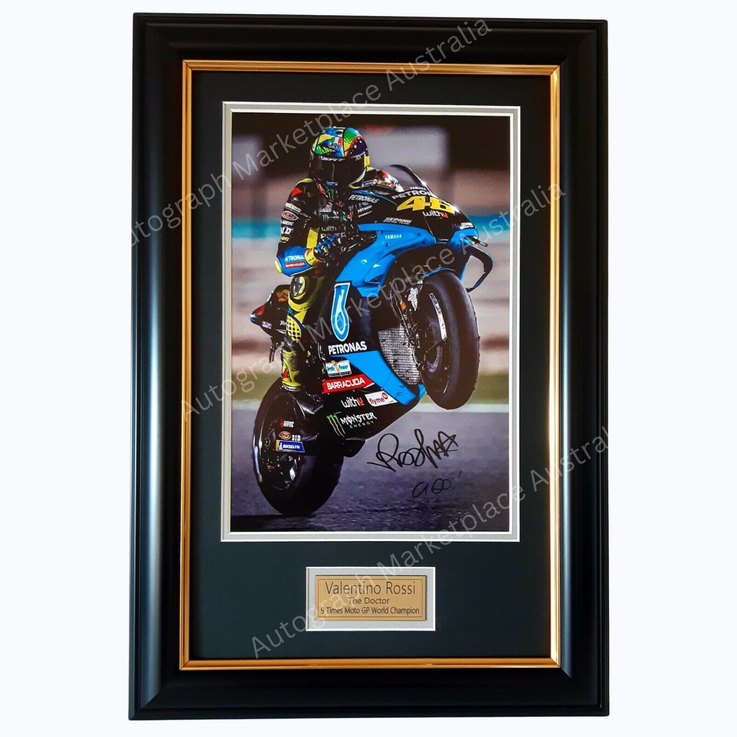 Marco Simoncelli Moto GP 2011 Signed Framed Memorabilia Bike # 58