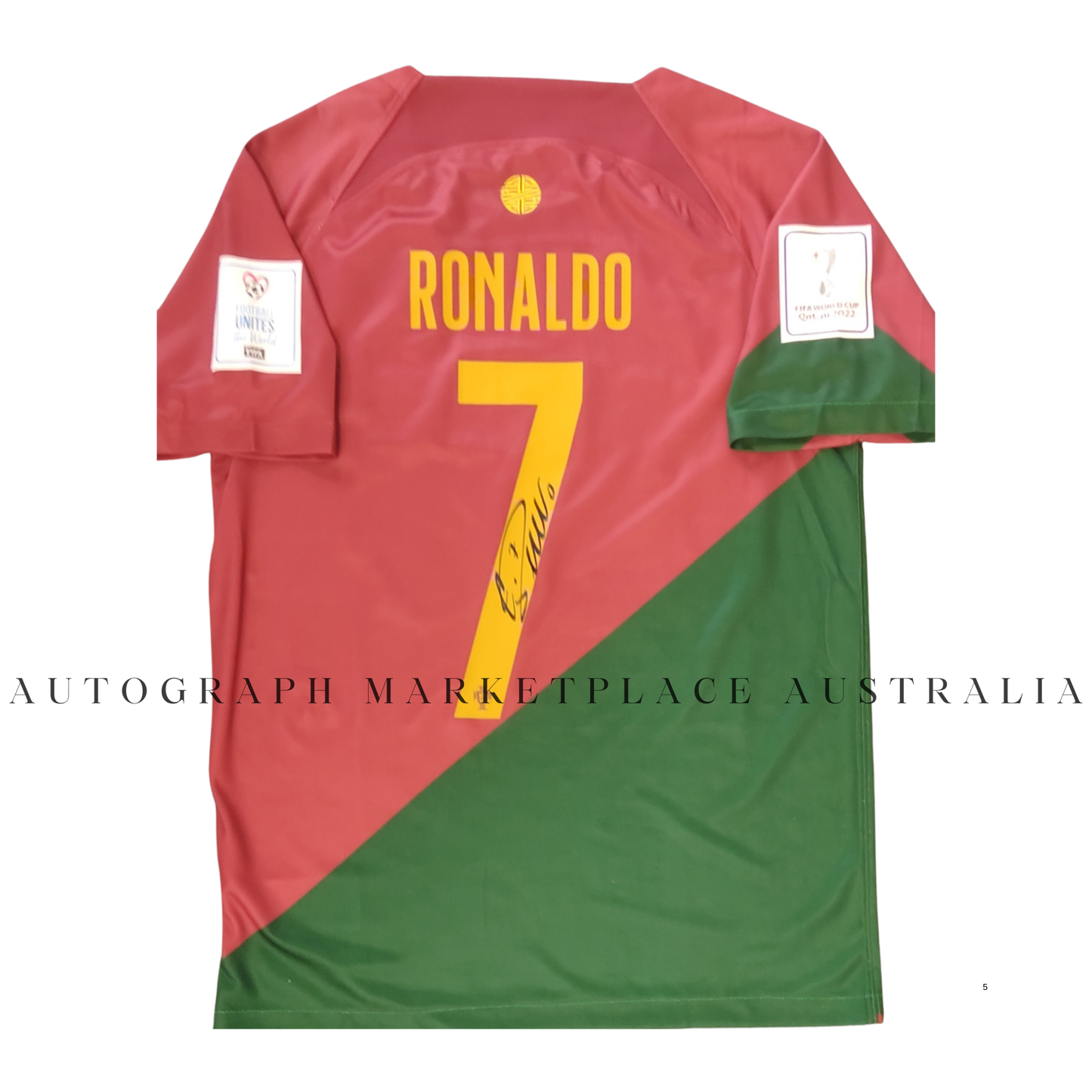 Cristiano Ronaldo Hand Signed Portugal World Cup Home Shirt with COA ⚽