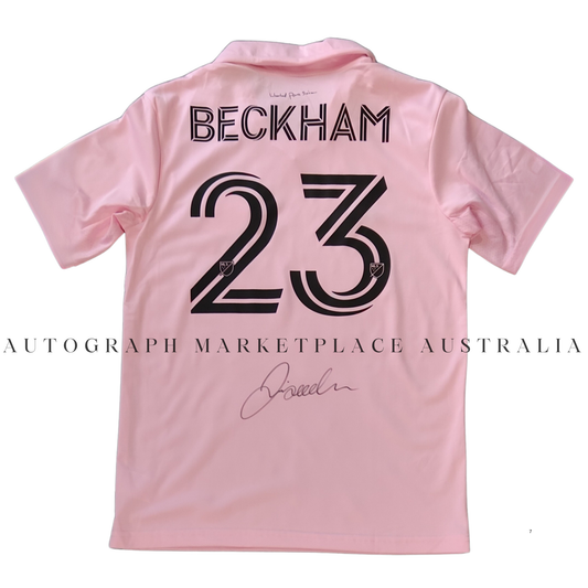 David Beckham Autographed Inter Miami CF Pink Home Jersey - #23