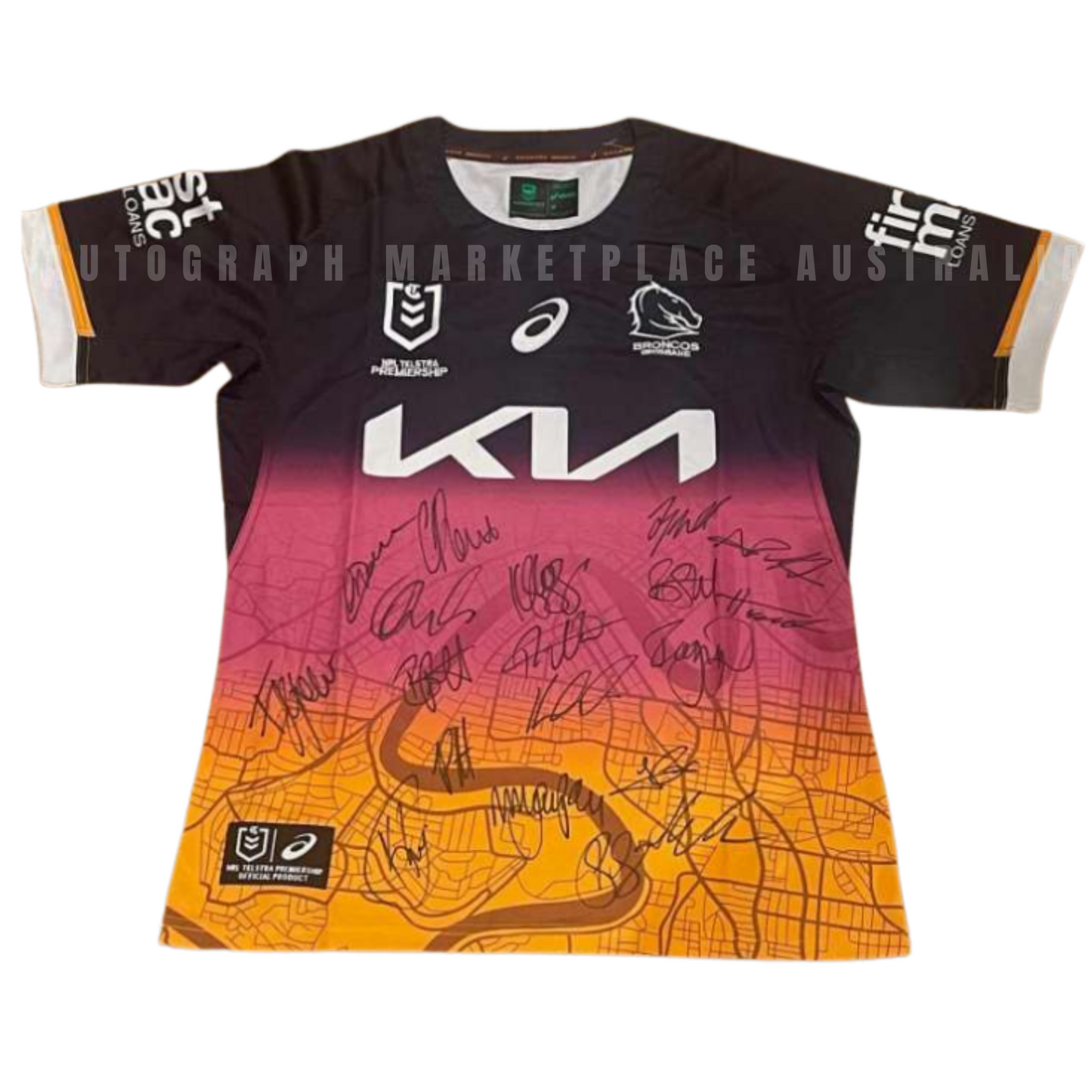 2023 Brisbane Broncos Alternative Signed NRL Jersey | Authentic Collectible Sports Memorabilia