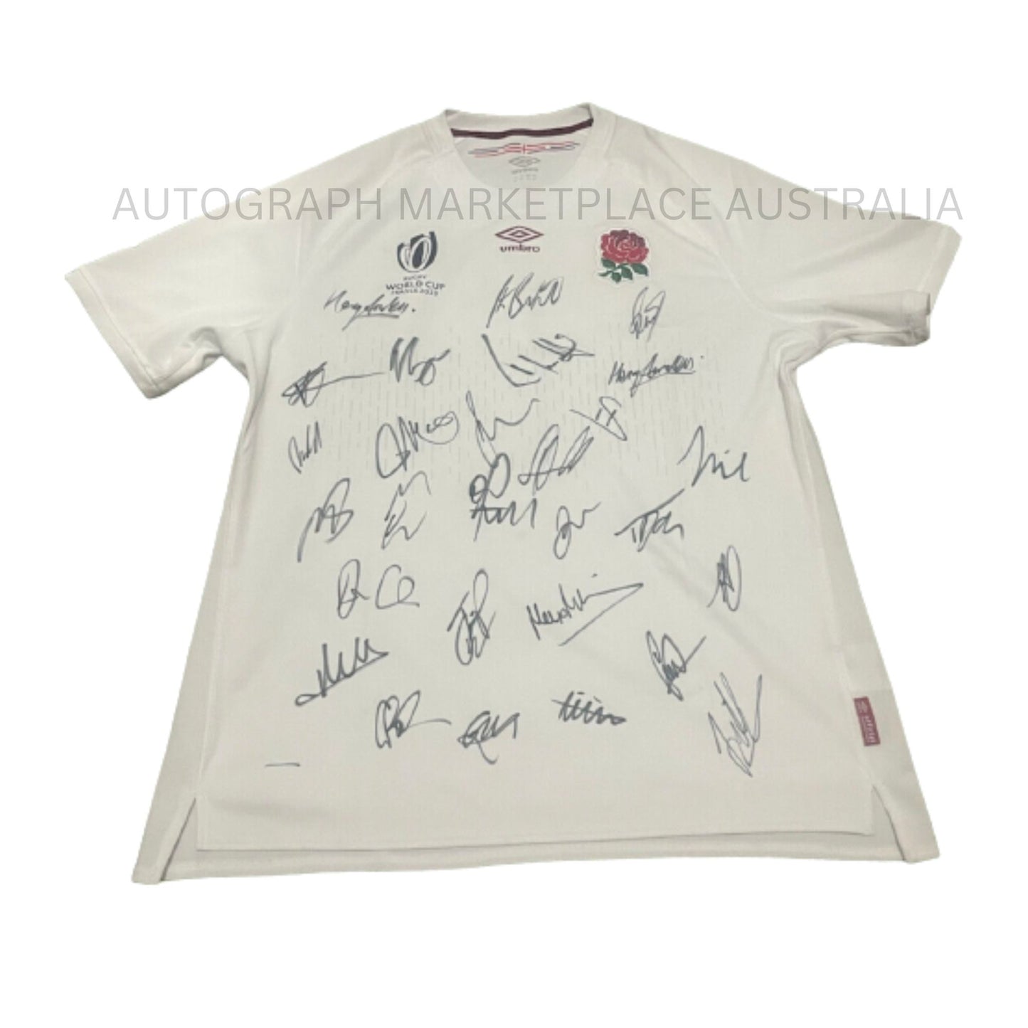 England Rugby World Cup 2023 Squad Signed Shirt COA