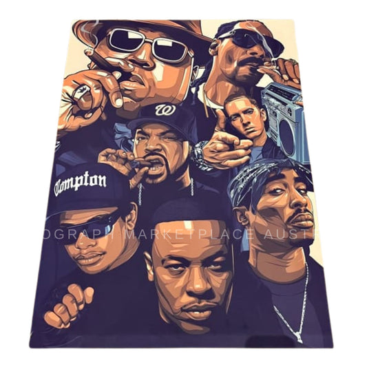 Rap Gods framed canvas.Tupac Eminem Snoop Dogg Biggie Dr Dre Ice Cube