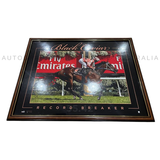 Exclusive Black Caviar Record Breaker Framed Lithograph - Limited Edition