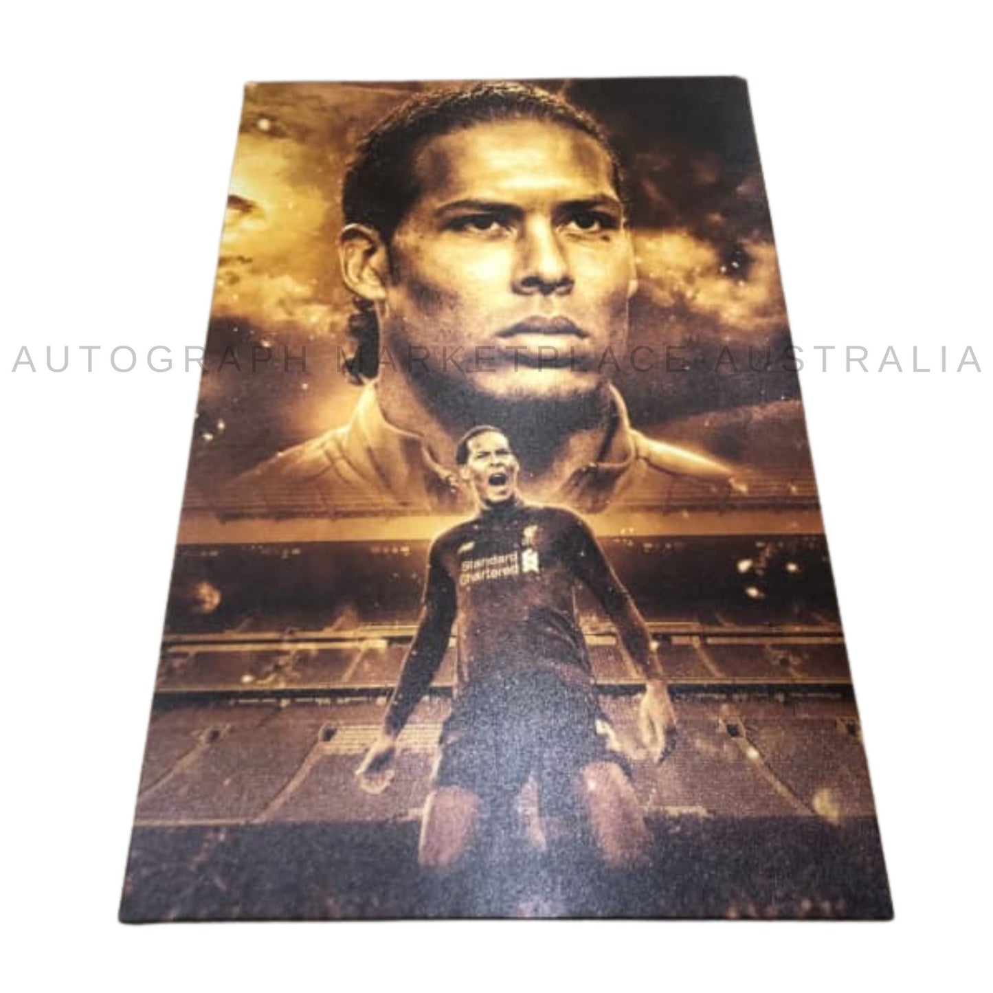 Liverpool FC Soccer Football Framed Canvas Featuring Virgil van Dijk