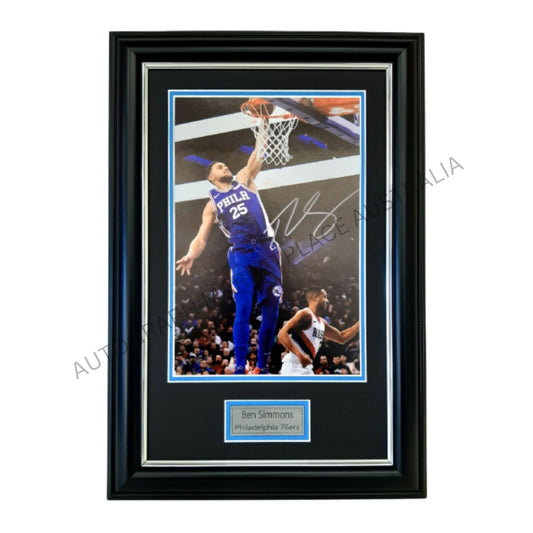 Ben Simmons Philadelphia 76ers Action Photo - Signed Framed Memorabilia