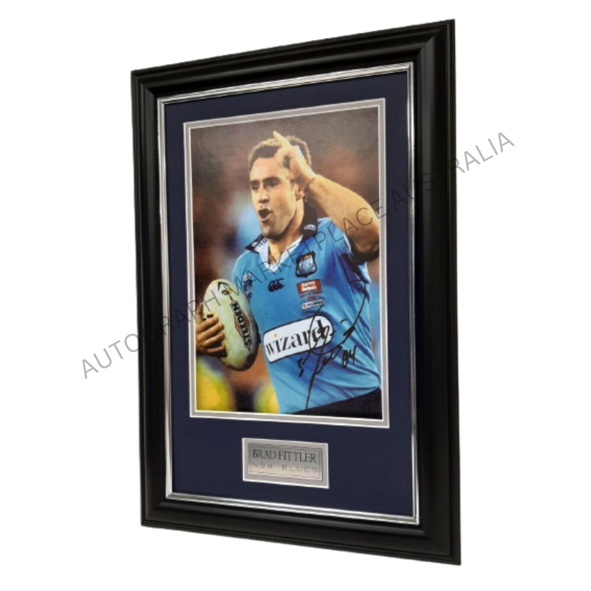 Brad Fittler NSW Blues Legend Signed Action Photo