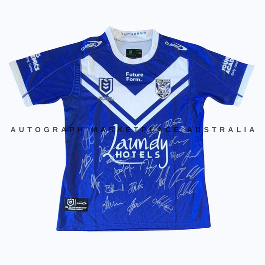 Canterbury Bulldogs Signed NRL 2024 Away Jersey Rugby League Memorabilia COA