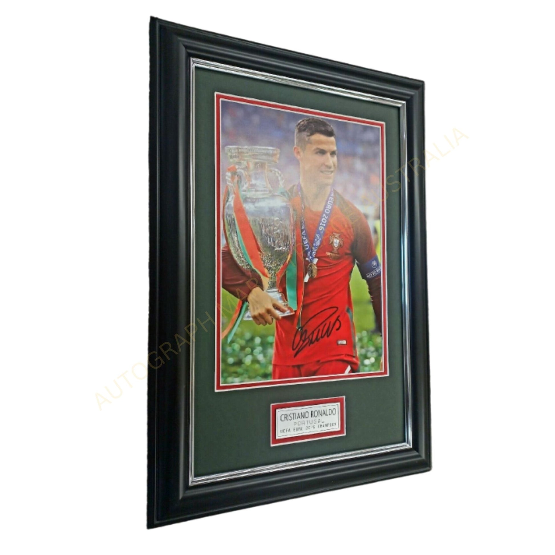 Cristiano Ronaldo Portugal UEFA EURO CHAMPIONS Signed Photo Framed