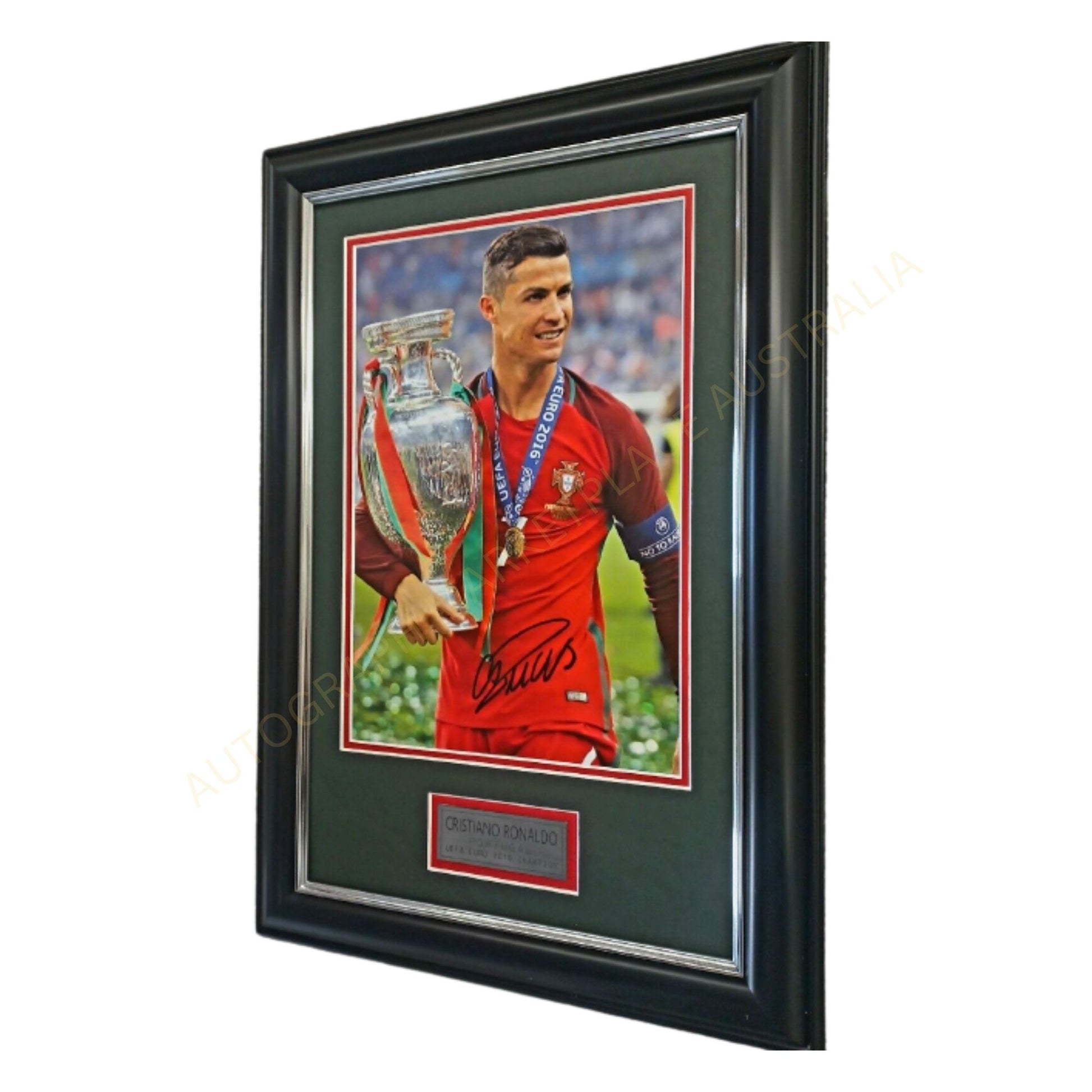 Cristiano Ronaldo Portugal UEFA EURO CHAMPIONS Signed Photo Framed