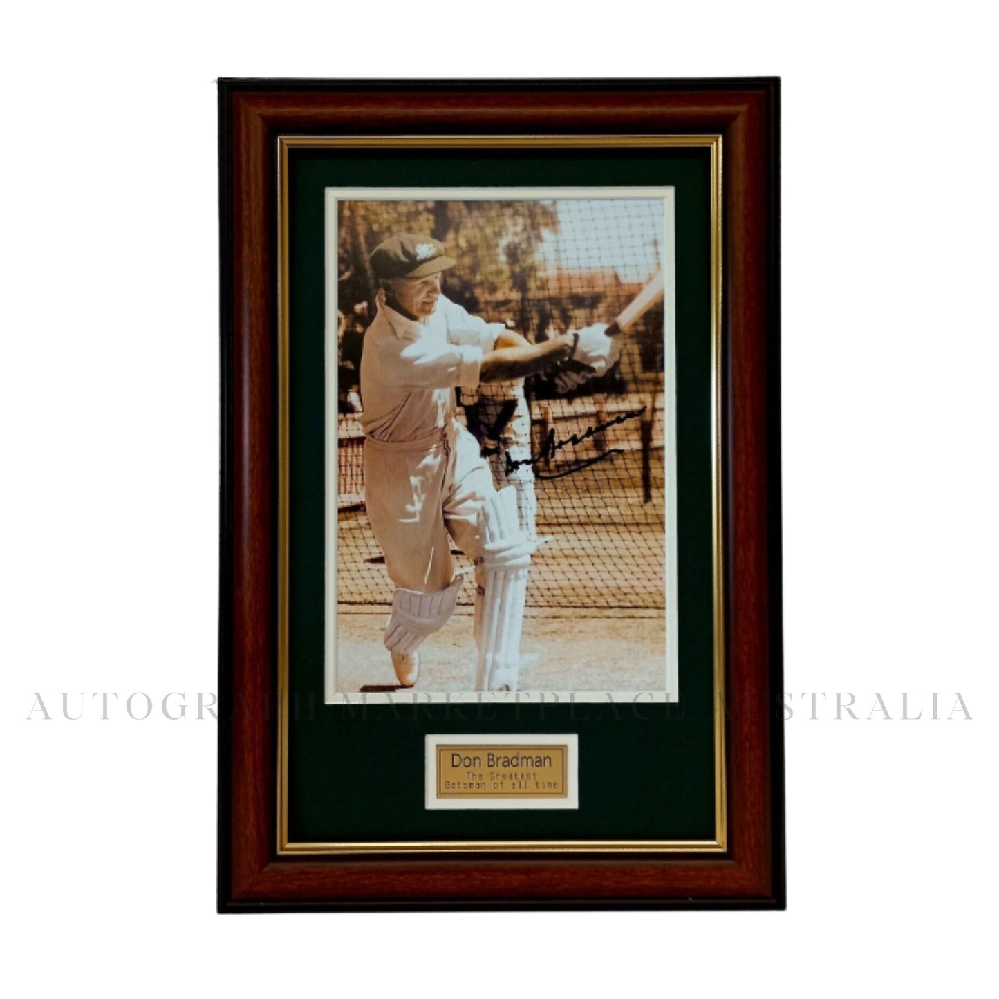 Sir Don Bradman Signed Framed Cricket Australia Memorabilia