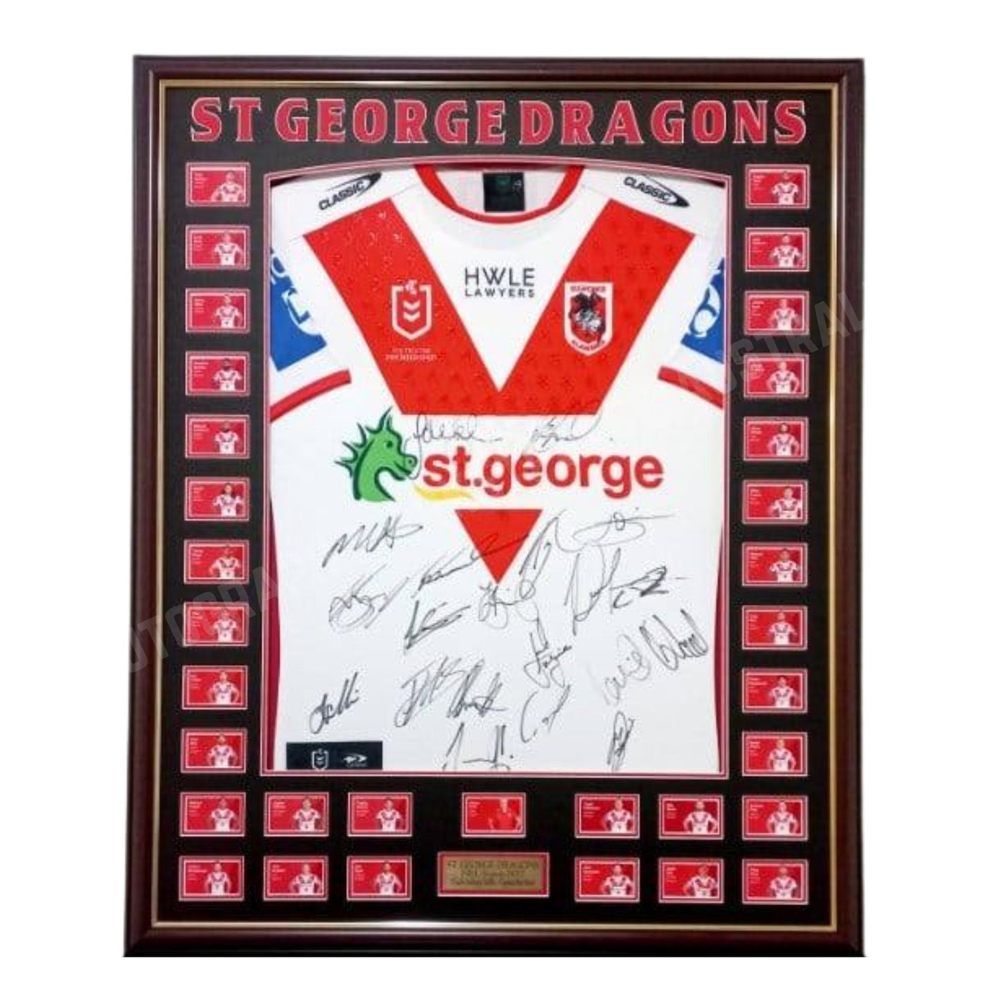 St. George Dragons Framed Jersey 2023 - NRL Rugby League Apparel