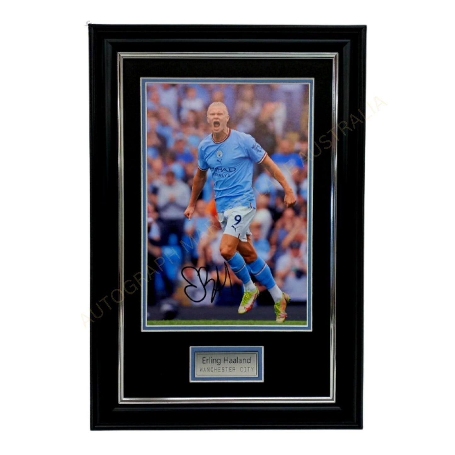 Erling Haaland Signed Framed Manchester City Memorabilia