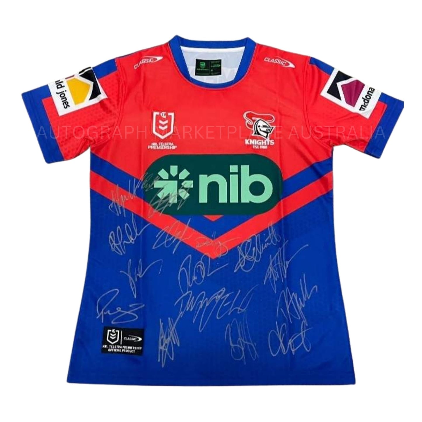 Exclusive Newcastle Knights Autographed/Signed NRL Jersey - Limited Edition