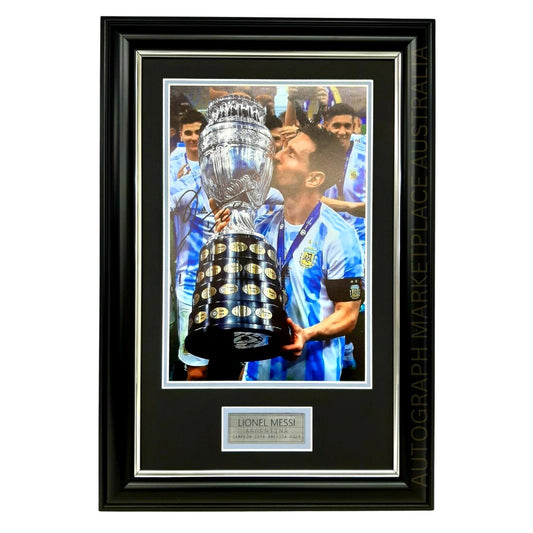 Leo Messi Argentina World & Copa America Champion Signed Framed Memorabilia