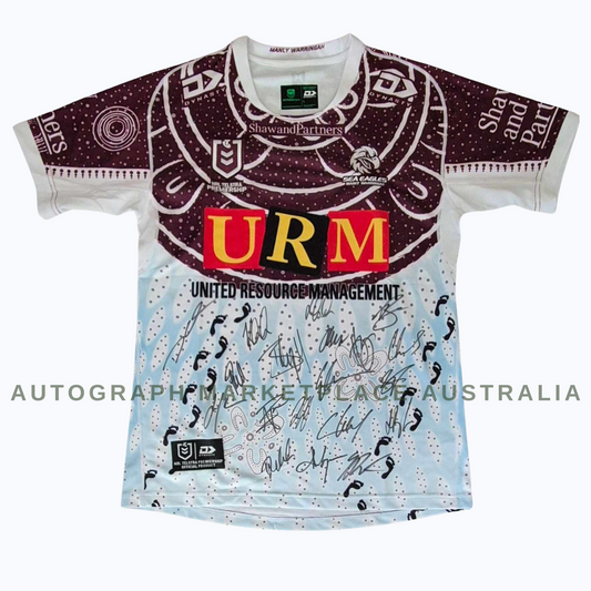 Manly Sea Eagles Signed 2024 Indigenous Rugby League Jersey NRL Memorabilia🦅