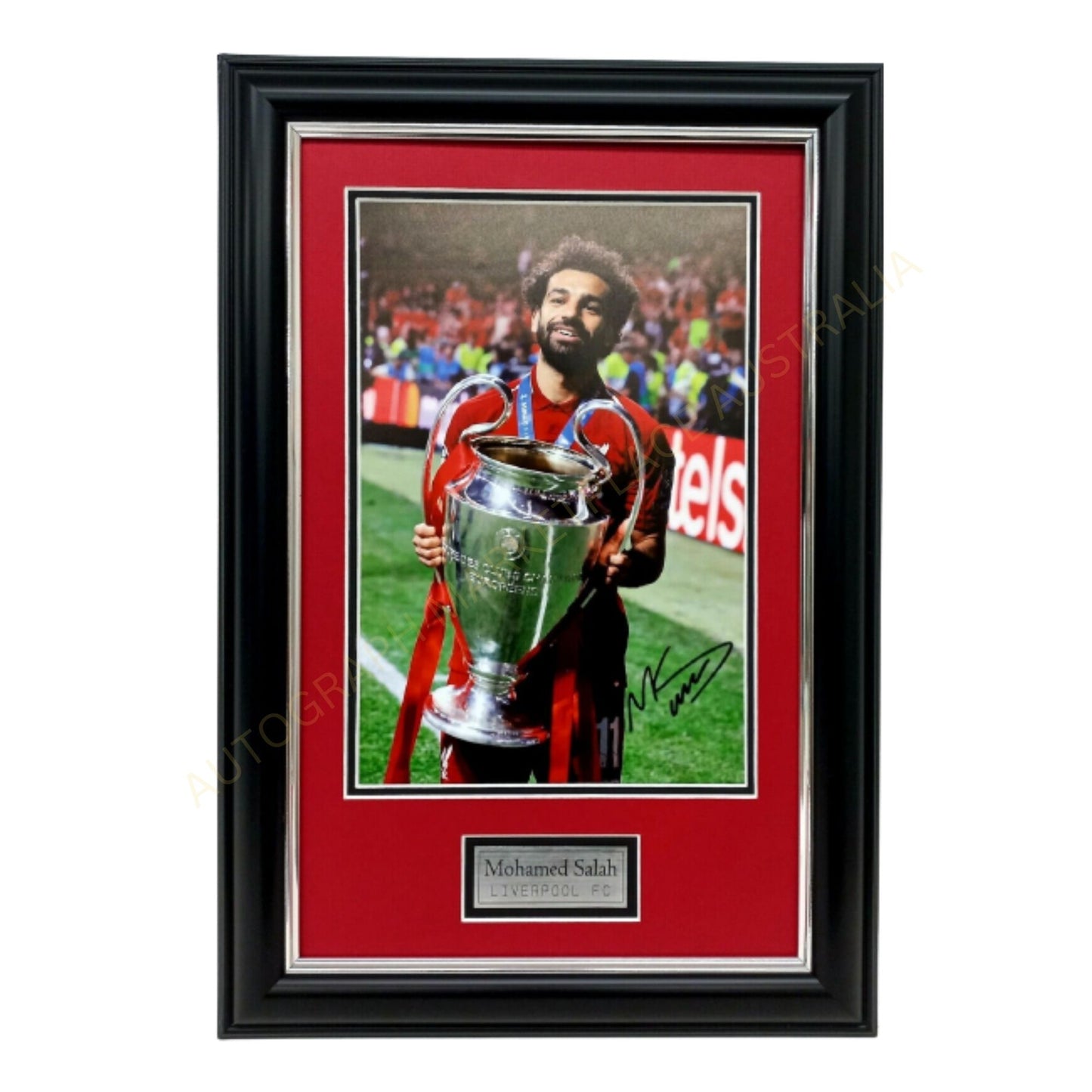 Mohamed Salah Signed Framed Liverpool FC UEFA CHAMPIONS LEAGUE 2019