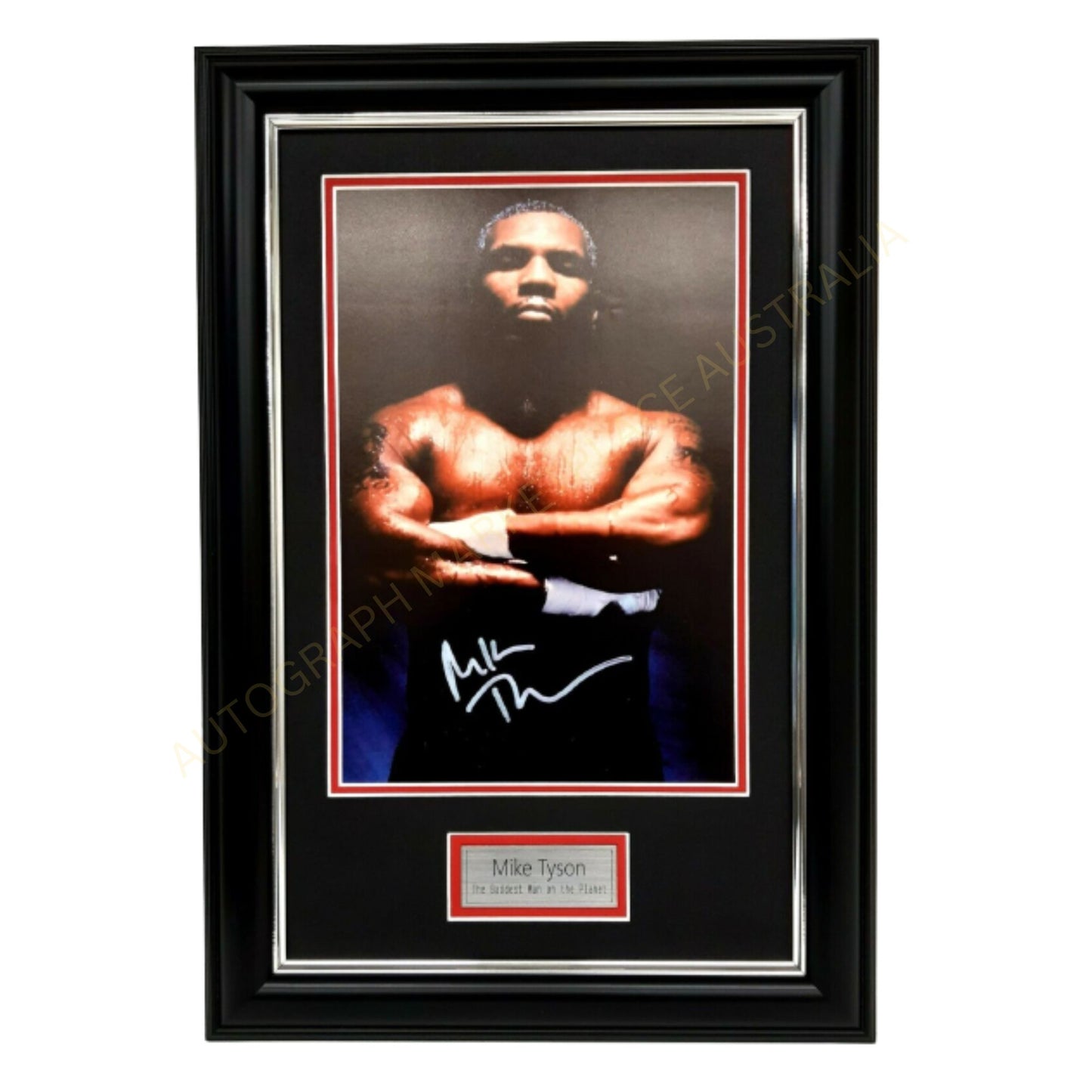 MIKE TYSON WBA WBC IBF SIGNED PHOTO Signed Framed Photo Boxing Memorabilia