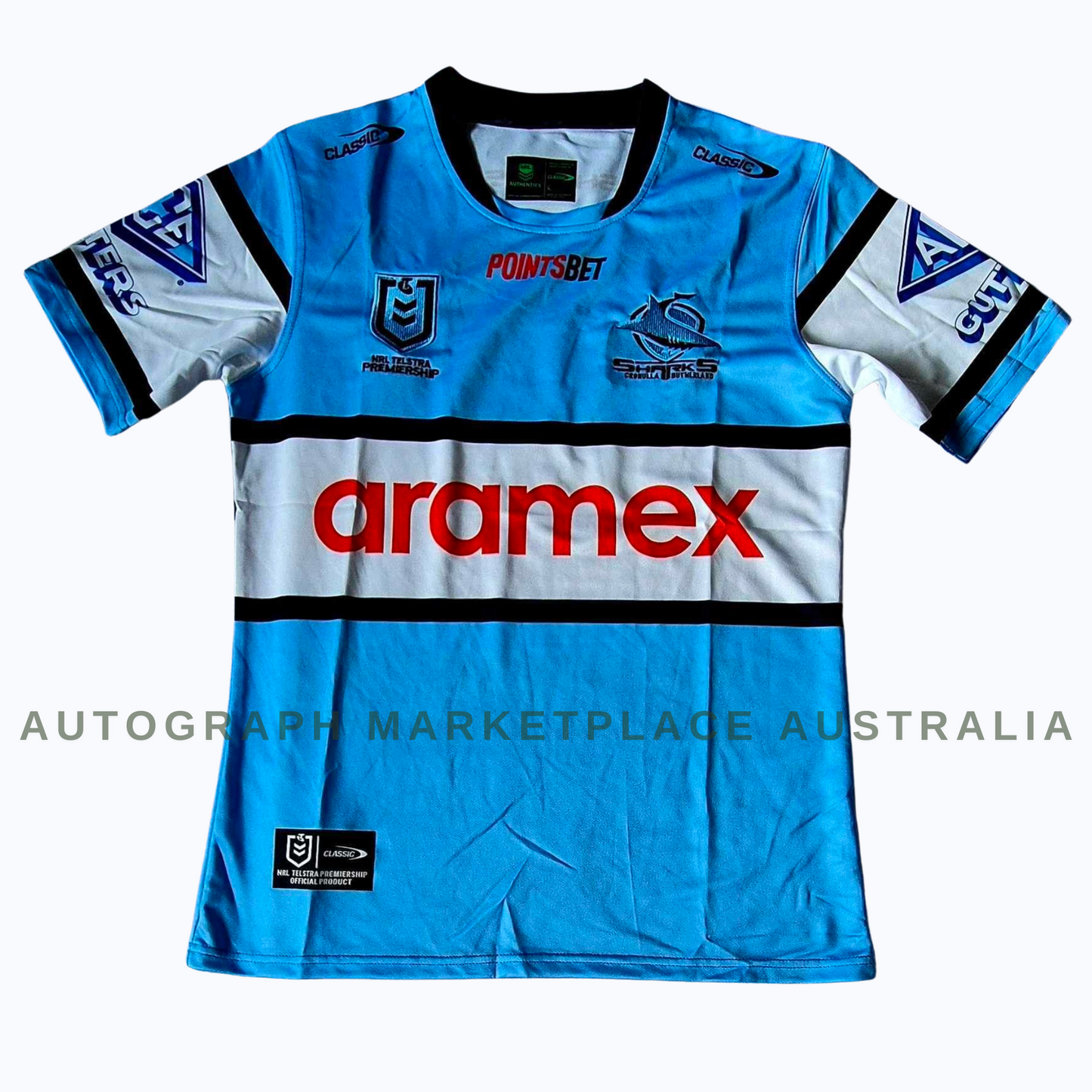 Nicho Hynes Signed Cronulla Sharks 2024 NRL Jersey