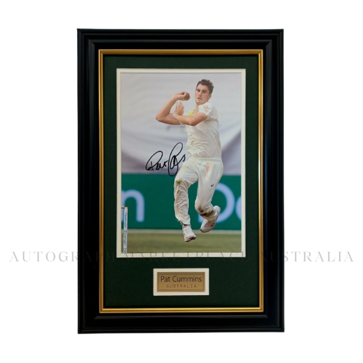 Exclusive Pat Cummins Autographed Cricket Australia Memorabilia - Limited Edition Framed Collection
