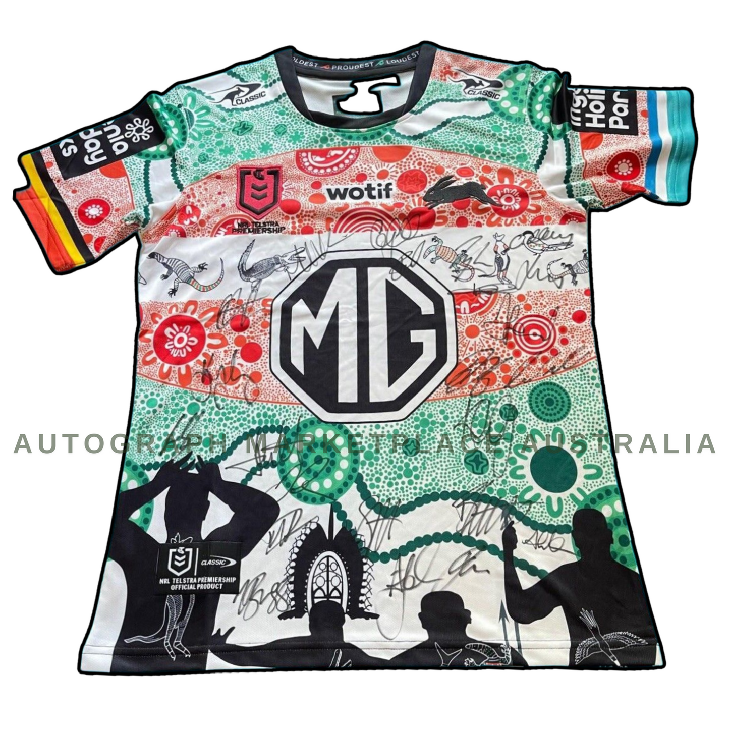 South Sydney Rabbitohs Indigenous Signed 2024 Home NRL Jersey