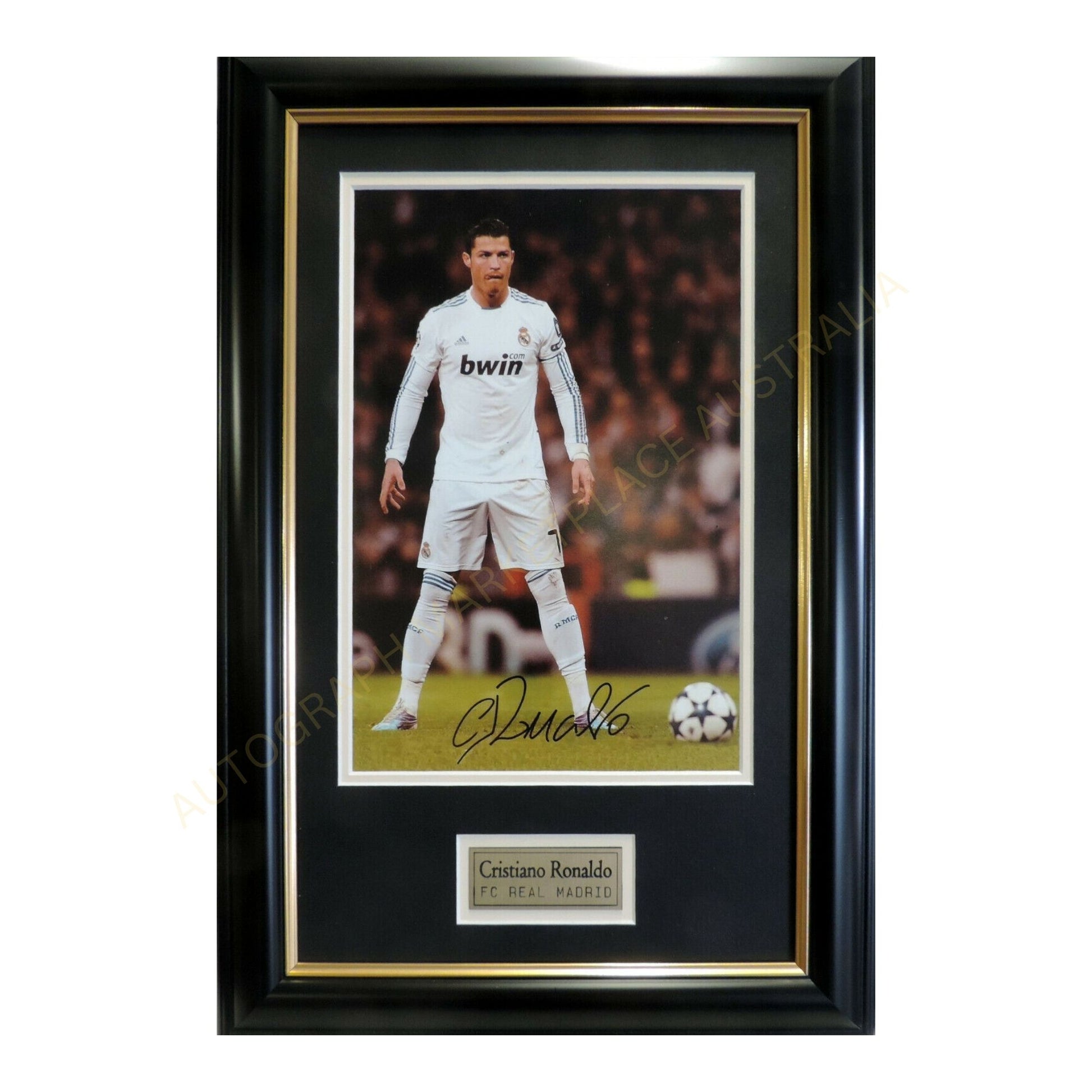 Cristiano Ronaldo CR7 Autographed Framed Soccer Memorabilia