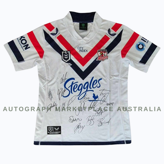 2024 Sydney Roosters Signed White Away NRL Jersey