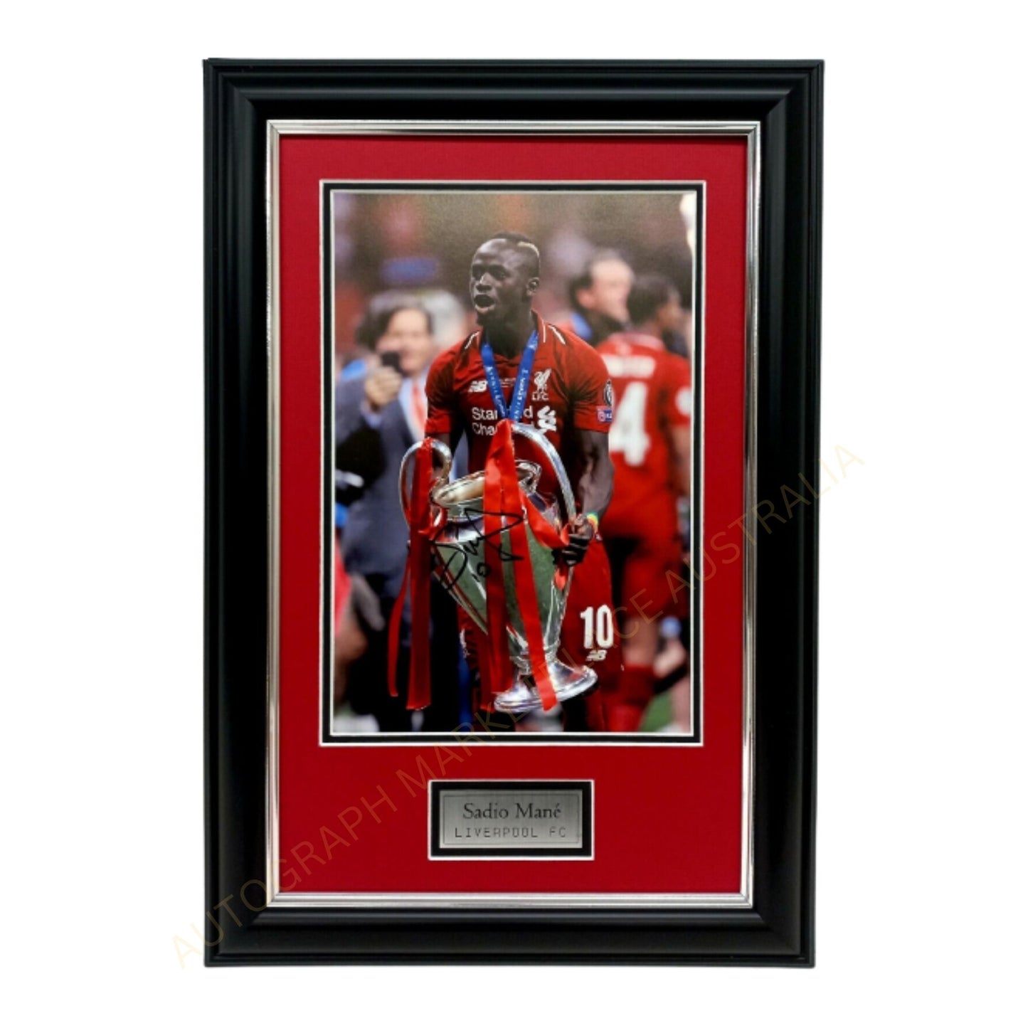 Sadio Mane Signed Framed Liverpool FC UEFA CHAMPIONS LEAGUE 2019
