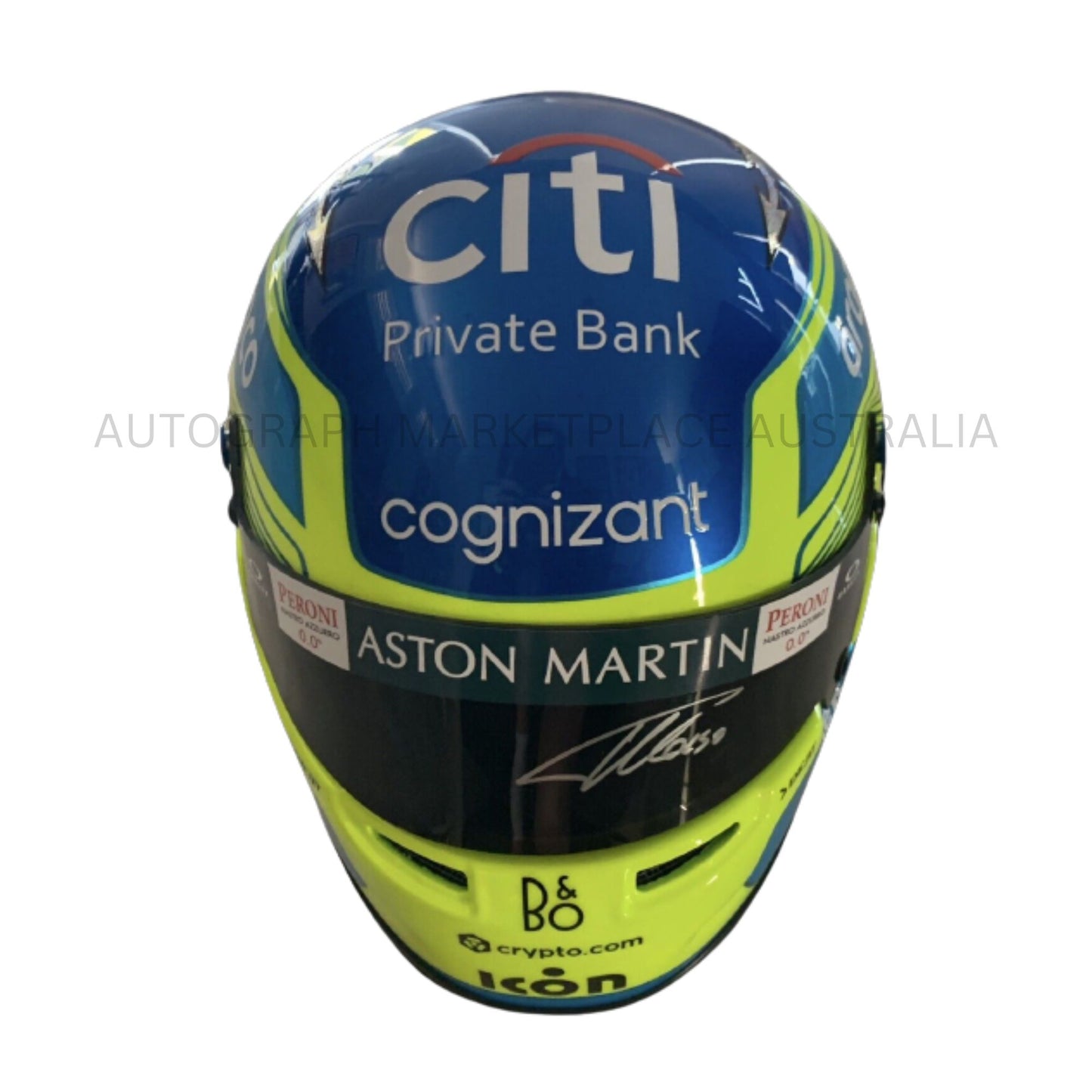 FERNANDO ALONSO SIGNED ASTON MARTIN HELMET 2023 FULL SIZE 1:1 F1