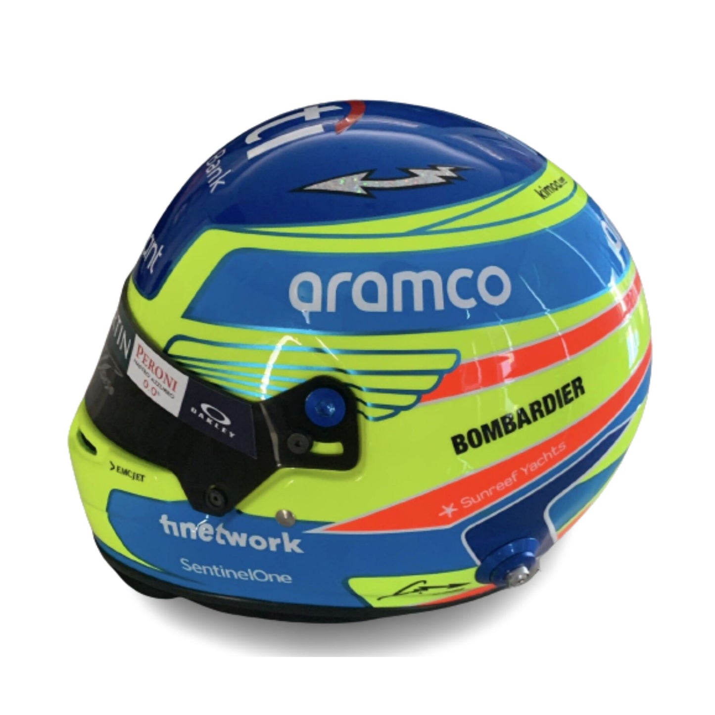 FERNANDO ALONSO SIGNED ASTON MARTIN HELMET 2023 FULL SIZE 1:1 F1