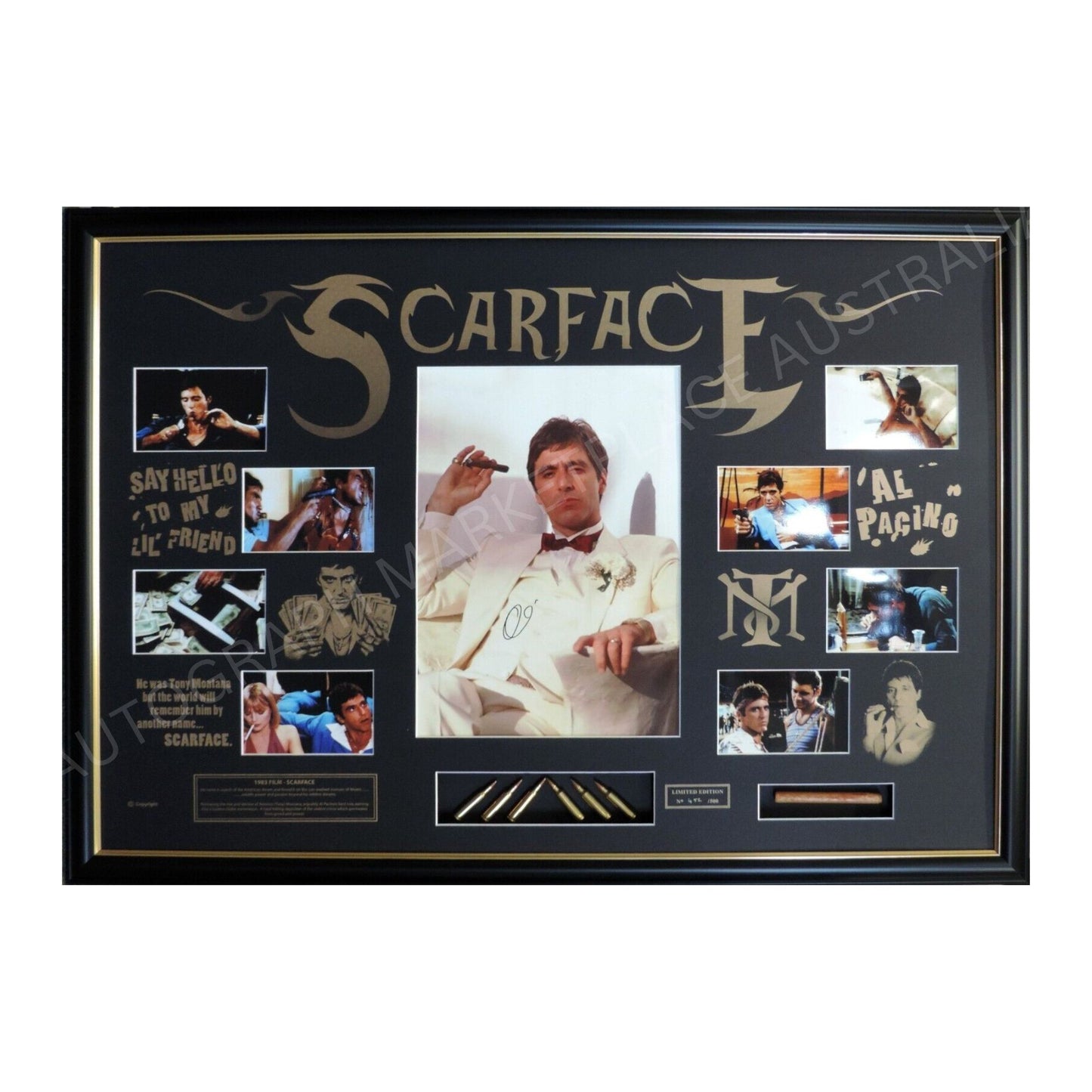 Scarface Signed Framed Memorabilia