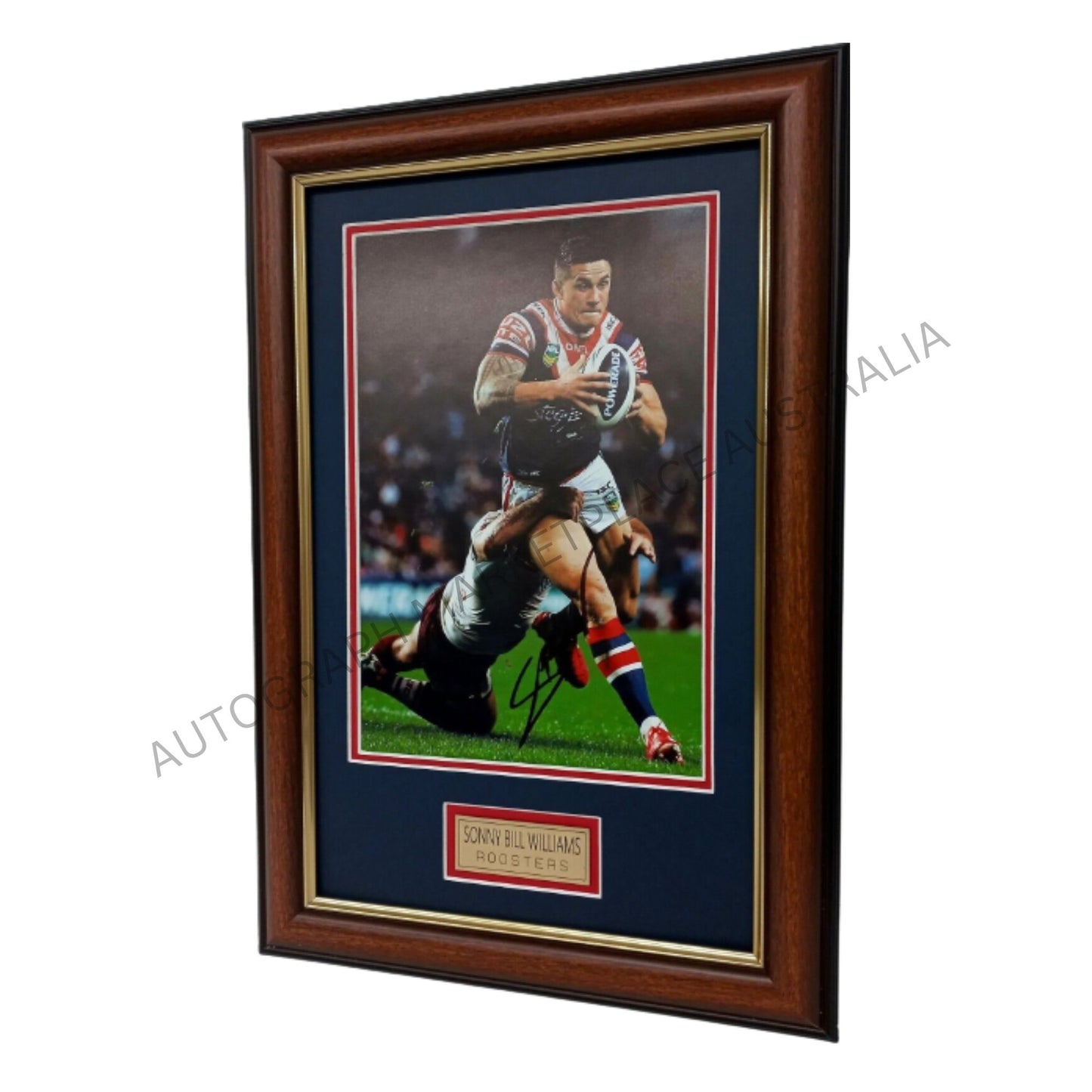 Sonny Bill Williams Sydney Roosters Signed Action Photo Framed Memorabilia