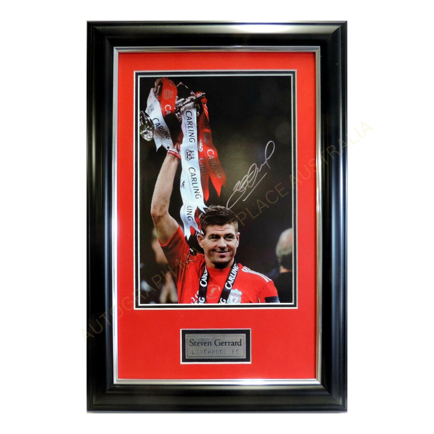 Steven Gerrard Signed Framed Liverpool FC Memorabilia