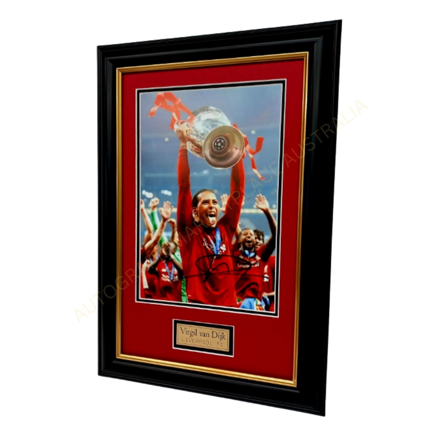 Virgil van Dijk Signed Framed Liverpool FC UEFA CHAMPIONS LEAGUE 2019