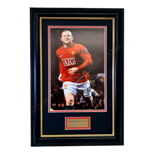 Wayne Rooney Signed Framed Manchester United Memorabilia