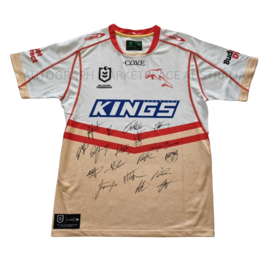 Redcliffe Dolphins 2023 Autographed/Signed NRL AWAY Jersey