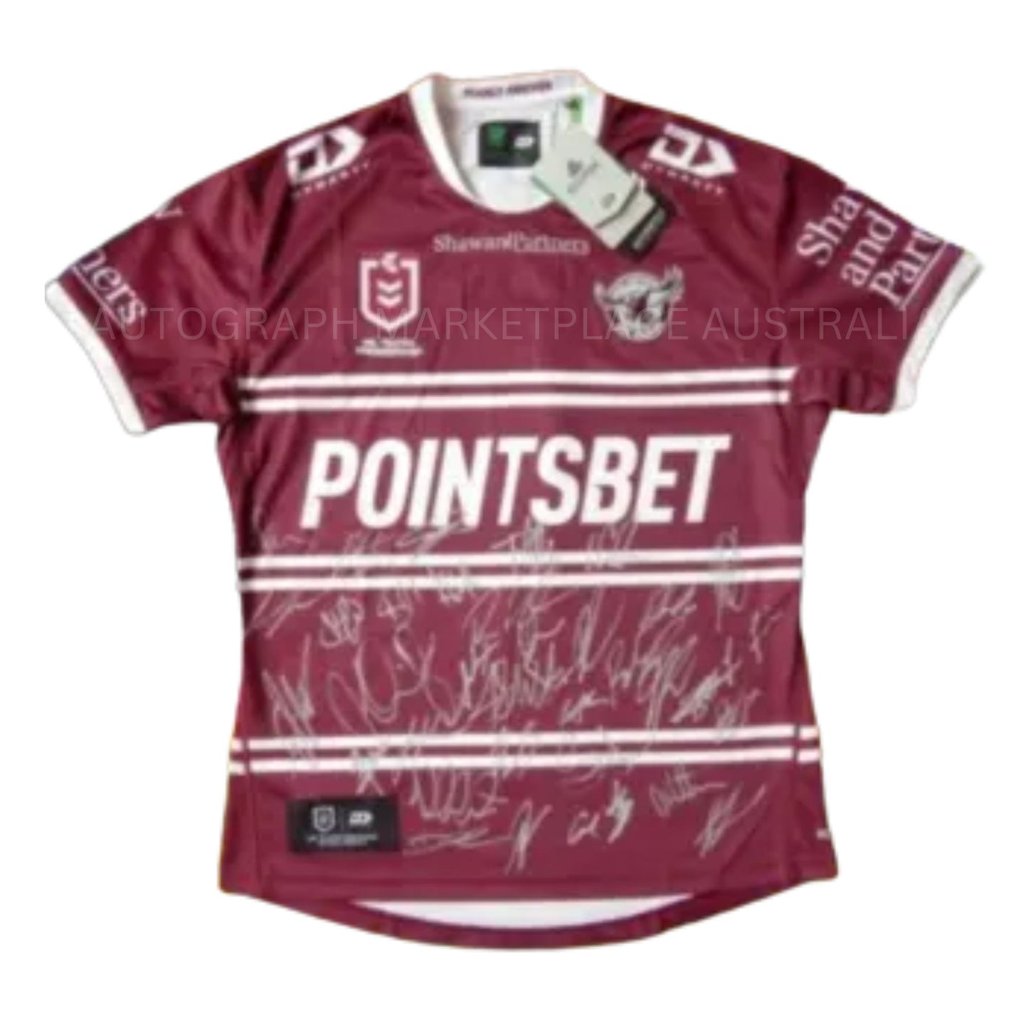 Manly Sea Eagles 2023 Autographed Home Jersey NRL ** Tom Trbojevic Photo Proof **