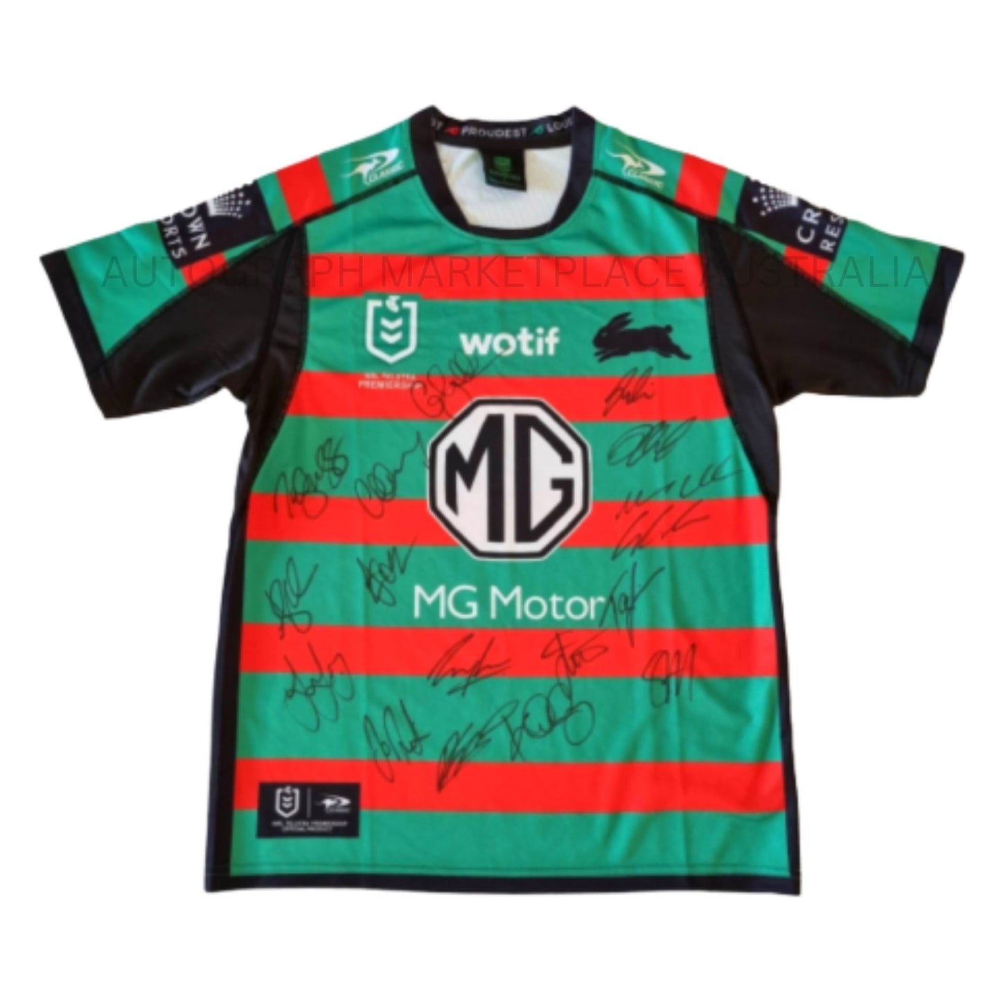 South Sydney Rabbitohs 2023 Rugby League Team Autographed/Signed NRL Jersey
