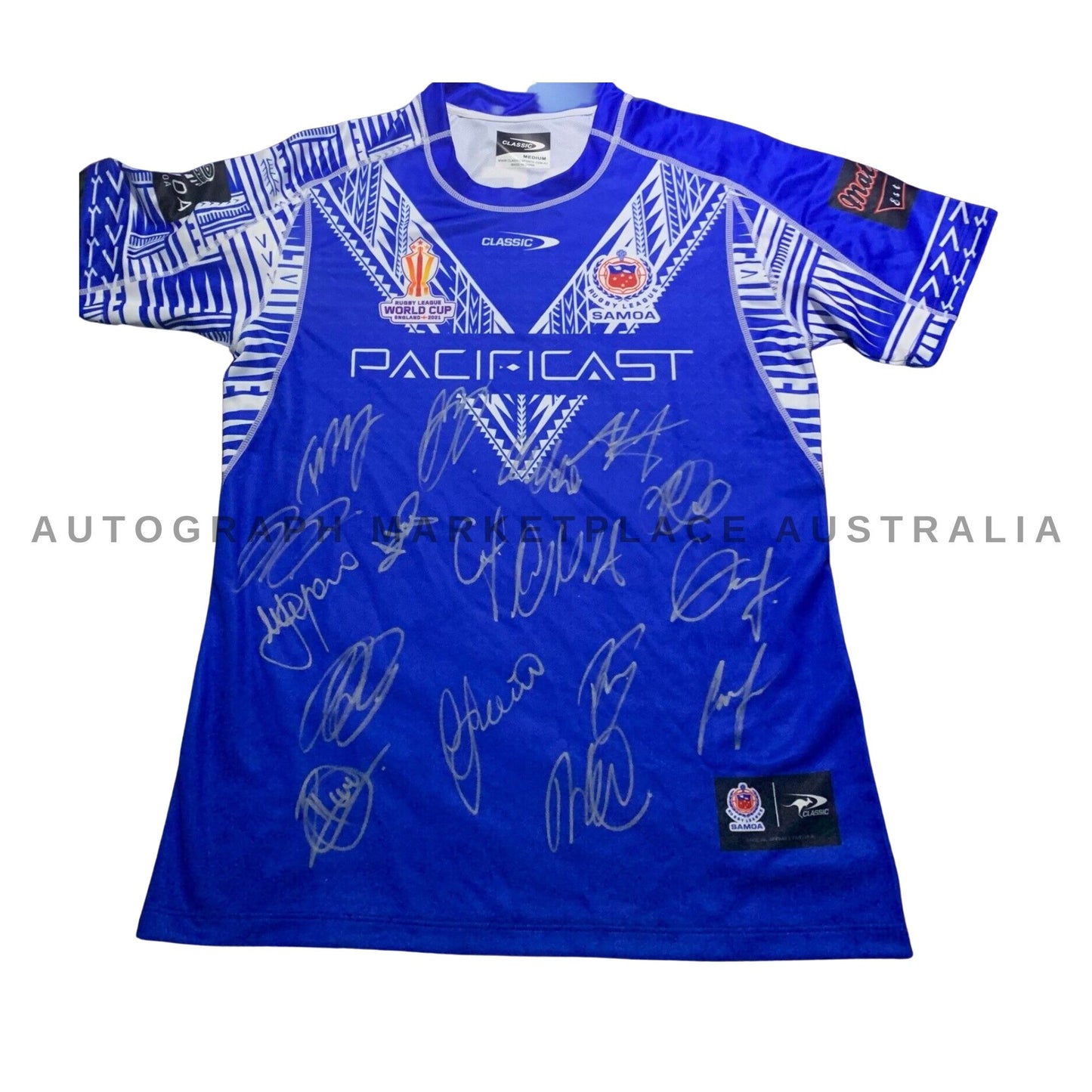 Samoa Signed 2022 NRL World Cup Final Jersey