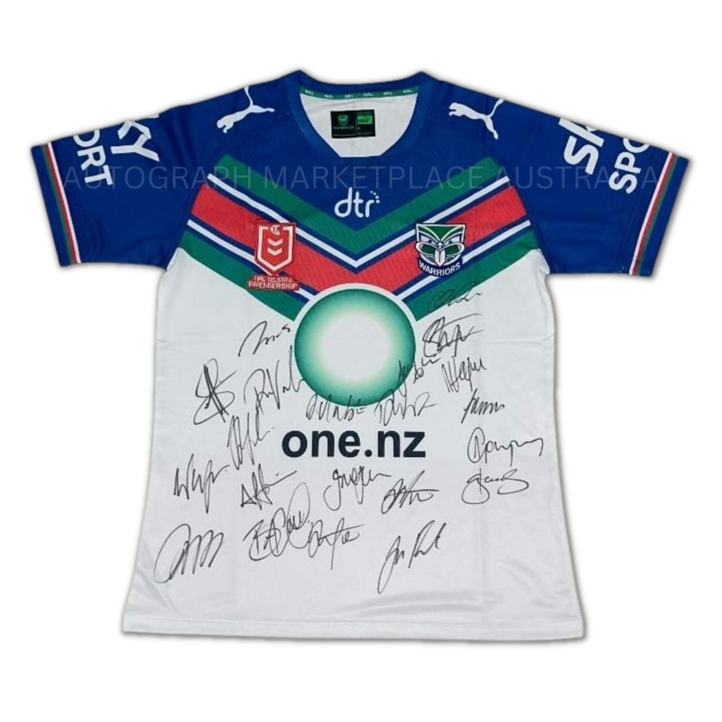 New Zealand Warriors 2023 Autographed/Signed NRL AWAY Jersey