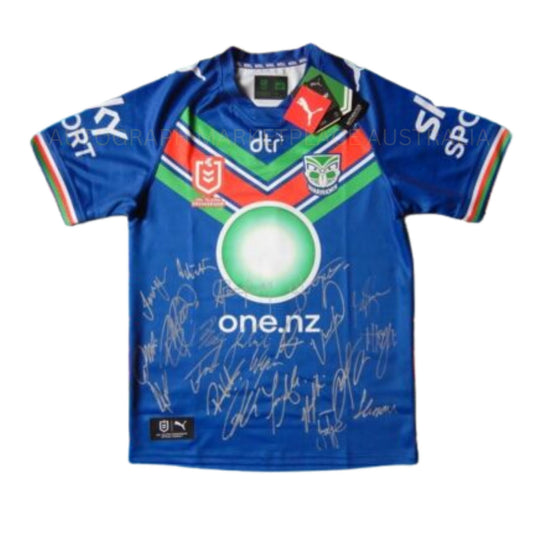 New Zealand Warriors 2023 Autographed/Signed Jersey NRL Rugby League